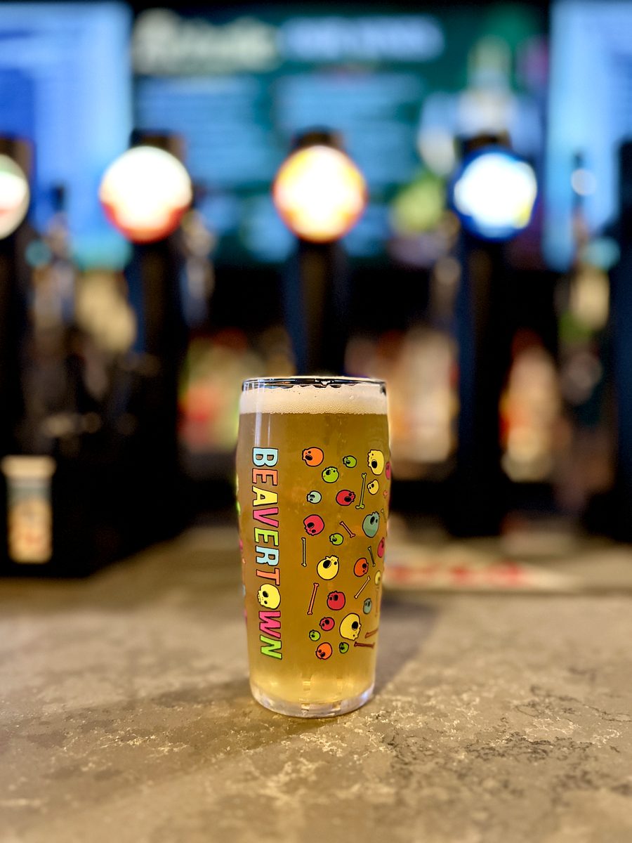 A fresh pint on the bar